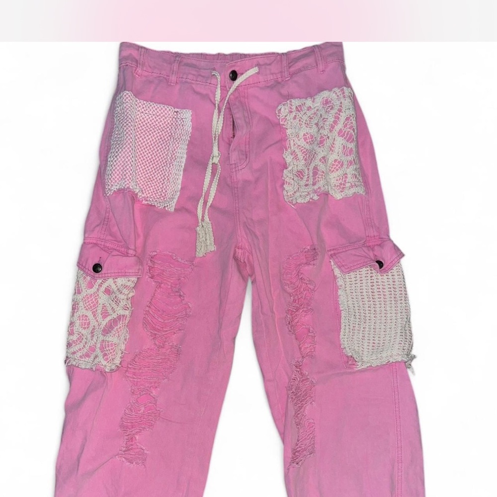 Pol Pink Patchwork Pants - image 1